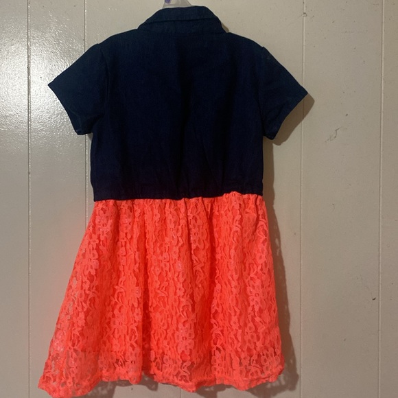 Vibrant orange and blue one piece dress! - Picture 5 of 5